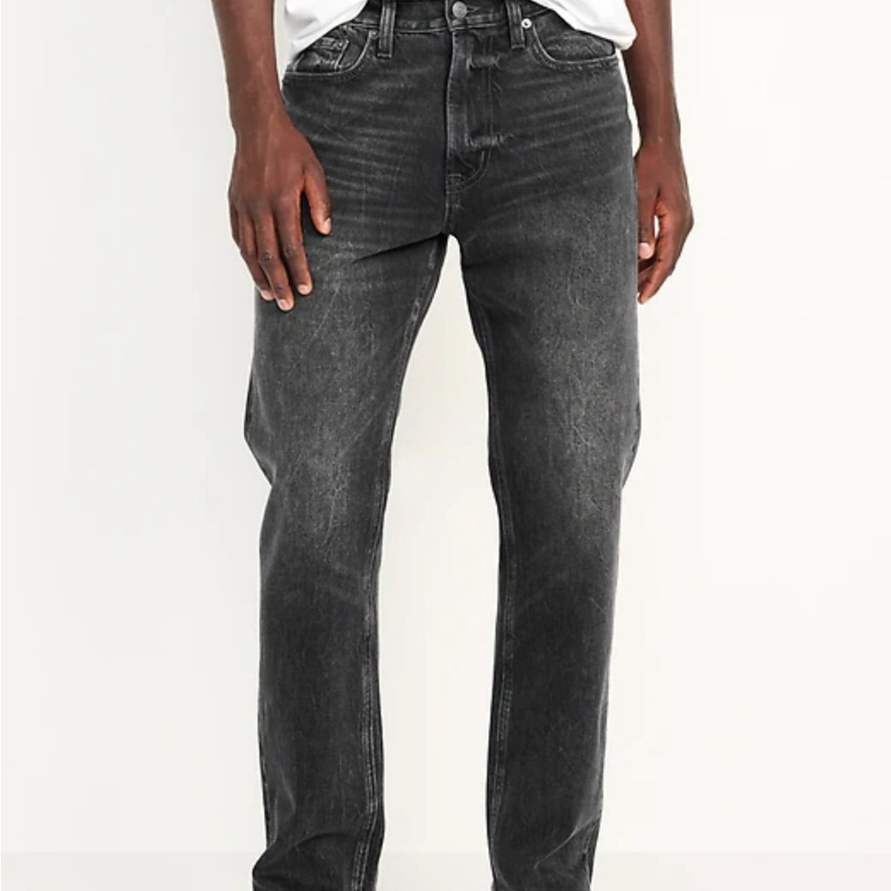 NWT straight taper- black jeans-36x34